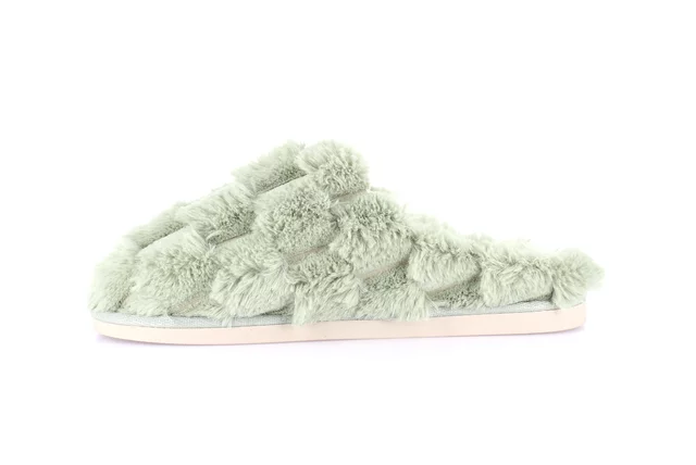 Ciabatta in peluche trapuntato | KANT CI2474 - MENTA | Grünland
