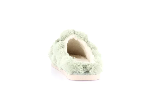 Ciabatta in peluche trapuntato | KANT CI2474 - MENTA | Grünland