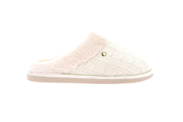 Knitted and plush slipper | KANT CI2475 - PANNA | Grünland