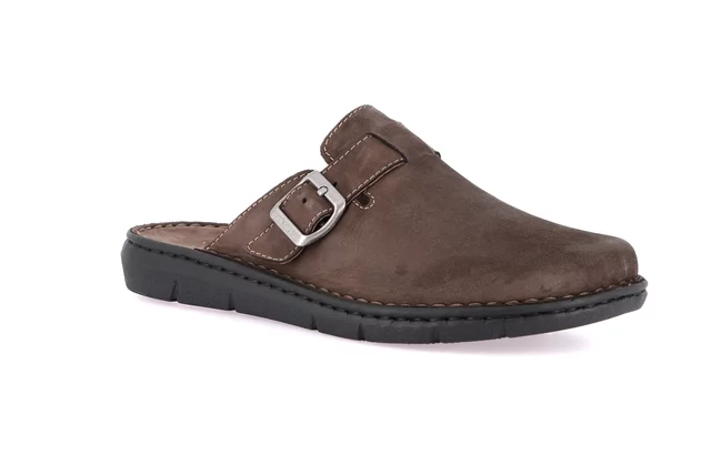 Sabot for men in genuine leather | EBRO CI2514 - FANGO | Grünland