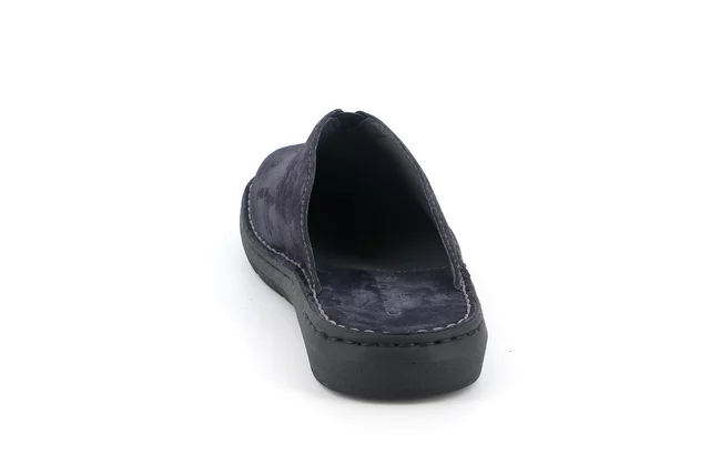 Men's slipper in suede | EBRO CI2515 - BLUE | Grünland