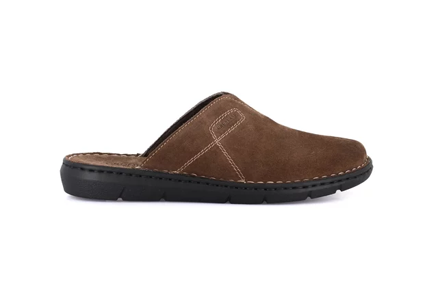 Men's slipper in suede | EBRO CI2515 - TAUPE | Grünland