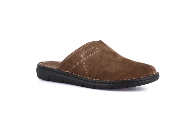 Men's slipper in suede | EBRO CI2515 - taupe