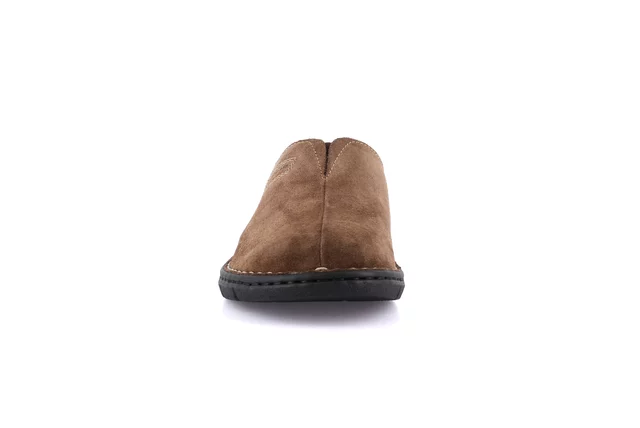 Men's slipper in suede | EBRO CI2515 - TAUPE | Grünland