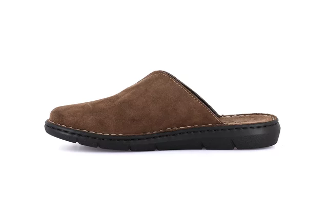 Men's slipper in suede | EBRO CI2515 - TAUPE | Grünland