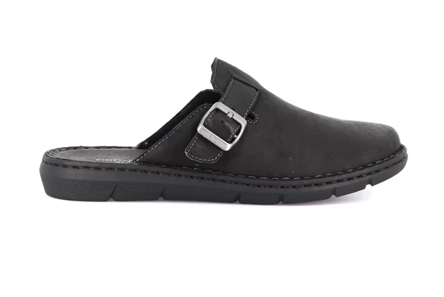 Sabot for men in genuine leather | EBRO CI2516 - BLACK | Grünland