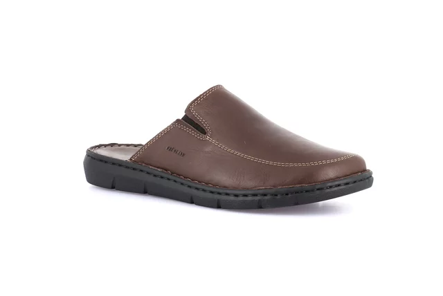 Men's slipper with H fit | EBRO CI2517 - testa di moro