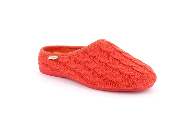 Slipper with knitted upper | ADRI CI2529 - corallo