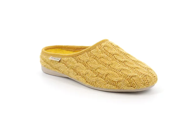 Slipper with knitted upper | ADRI CI2529 - yellow