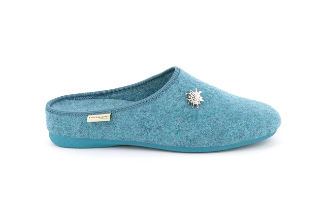 Slipper in wool felt | ADRI CI2530 - SKY | Grünland