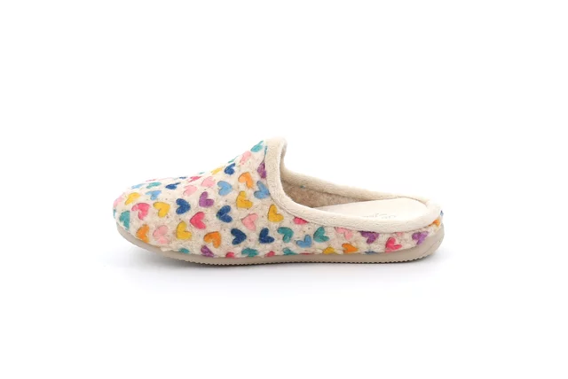 Ciabatta con cuoricini multicolor | MILK CI2538 - PANNA-MULTI | Grünland Junior