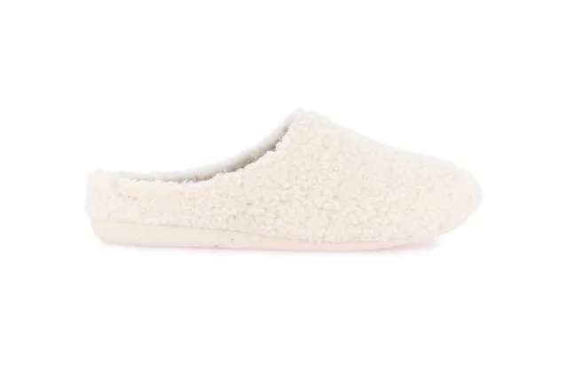 Soft teddy slipper | GLES CI2568 - GHIACCIO | Grünland