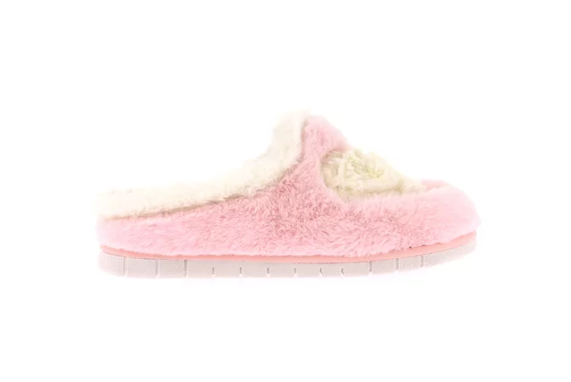 Ciabatta peluche con cuore CI2582 - ROSA-BIANCO | Grünland Junior