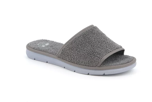 Terry cloth slipper for men | LOSO CI2683 - antracite