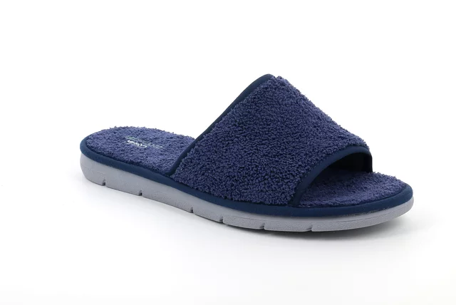 Terry cloth slipper for men | LOSO CI2683 - blue