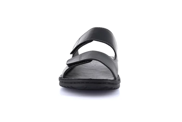 Men's leather slipper | LAPO CI2691 - BLACK | Grünland