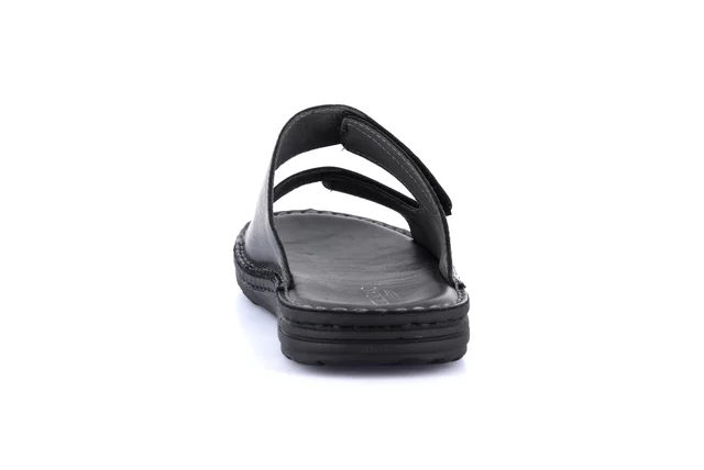 Men's leather slipper | LAPO CI2691 - BLACK | Grünland