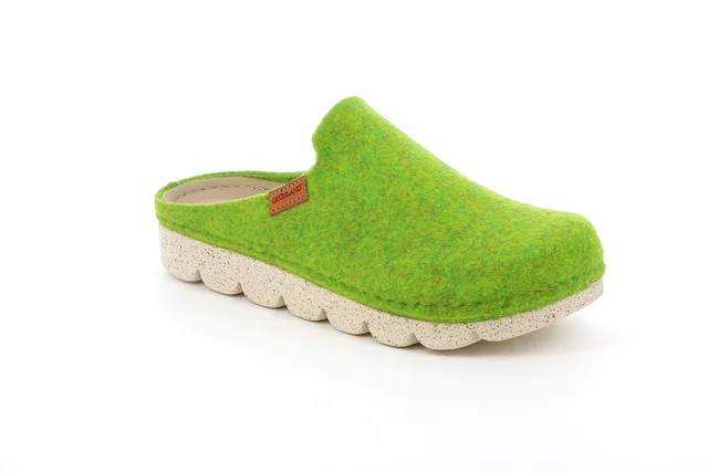 Veg slipper in recycled felt CI2777 - GREEN | Grünland