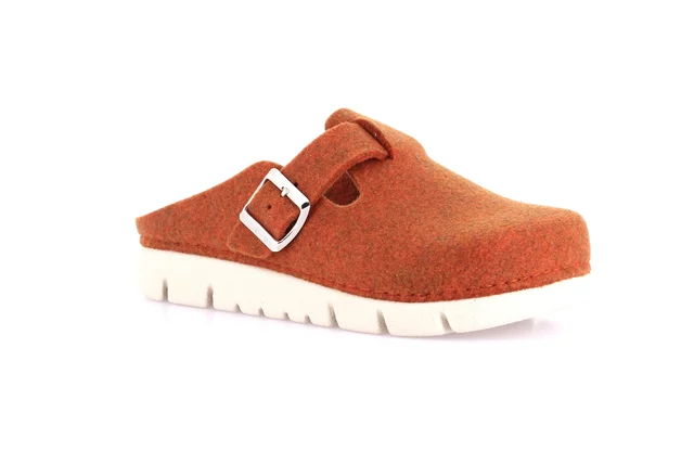 Recycled felt slipper | HATE CI2950 - ORANGE | Grünland