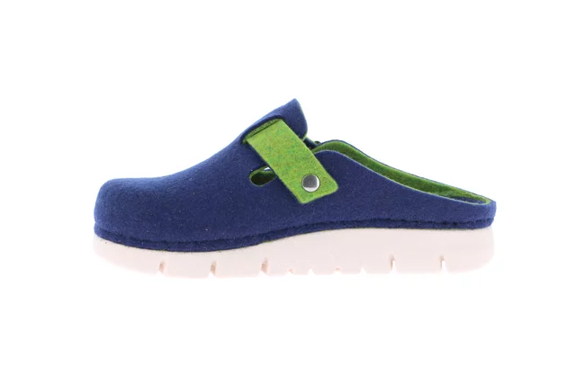 Recycled felt slipper | HATE CI2953 - BLU-VERDE | Grünland