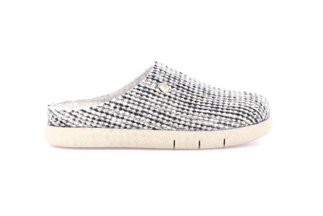 Regenerated wool slipper | HOLL CI2954 - BLUE | Grünland