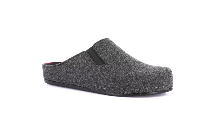 Felt slipper with side elastic | REPS CI2960 - ANTRACITE | Grünland