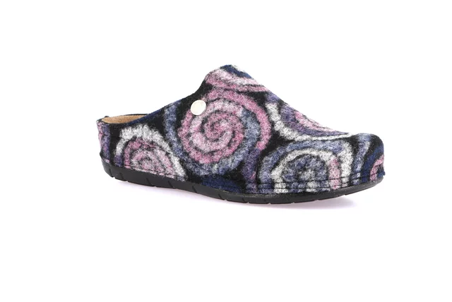 Woll slipper | PRAU CI2963 - NERO-MULTI | Grünland