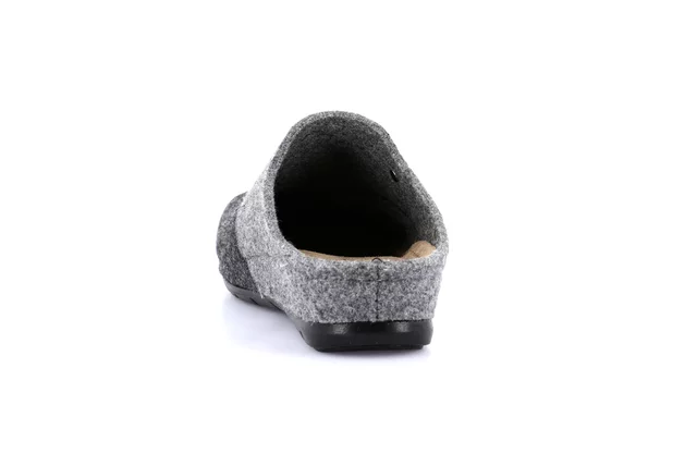 Recycled wool slipper with wedge | PRAU CI2966 - GRIGIO-MULTI | Grünland