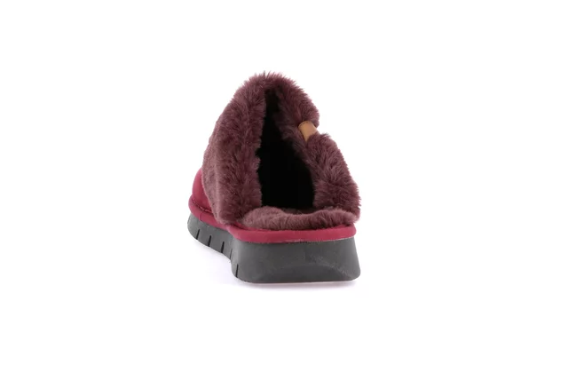 Slipper with Eco-fur LOXI CI3023 - BORDEAUX | Grünland