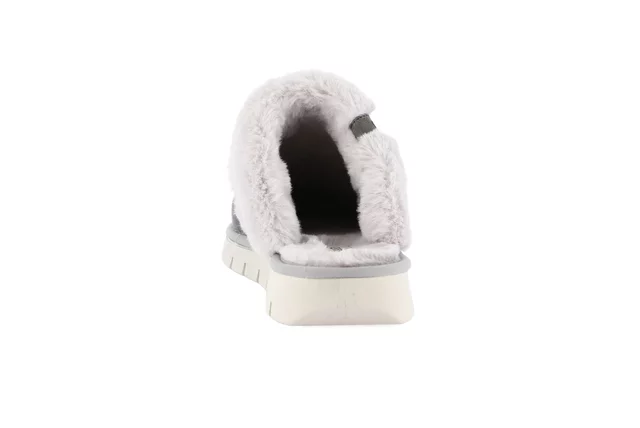 Slipper with Eco-fur LOXI CI3023 - GREY | Grünland