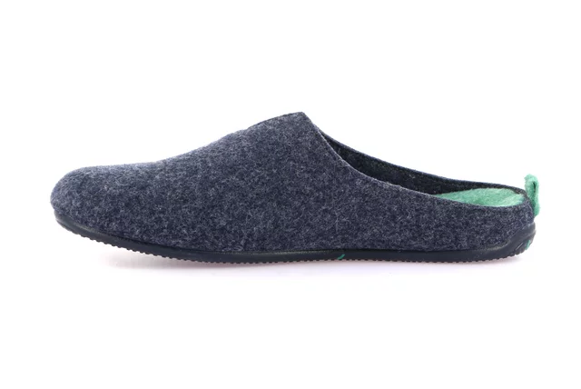 Ciabatta uomo ORMI in feltro CI3189 - BLU-LIME | Grünland