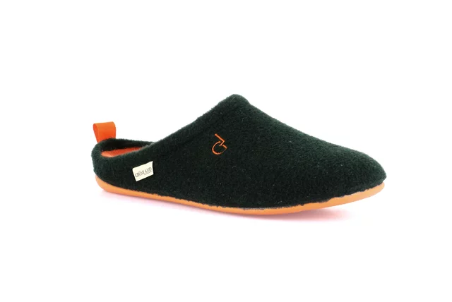 Men's slipper with coloured sole | LECY CI3196 - PINO-ARANCIO | Grünland