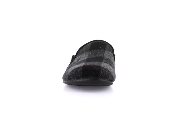 Men's tartan slipper | LECY CI3197 - BLACK | Grünland