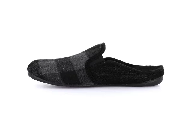 Ciabatta uomo tartan | LECY CI3197 - NERO | Grünland