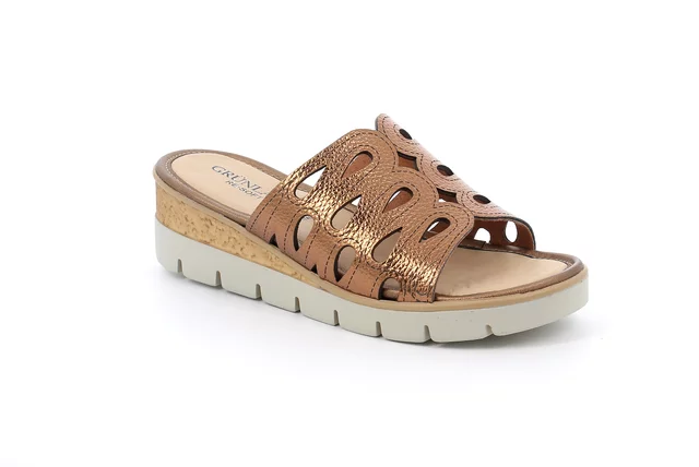 Comfort slipper with wedge | PAFO CI3470 - bronzo
