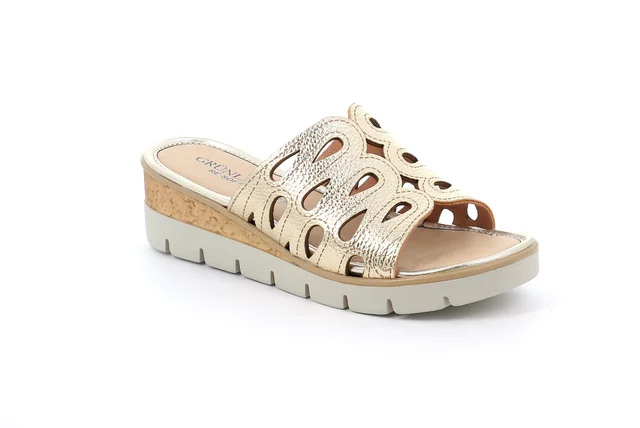 Komfort-Sandale mit Keil | PAFO CI3470 - platino