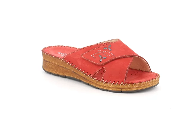 Comfort slipper with handmade stitching | PALO CI3610 - red