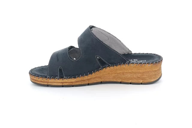 Comfort slipper with handmade stitching | PALO CI3613 - BLUE | Grünland