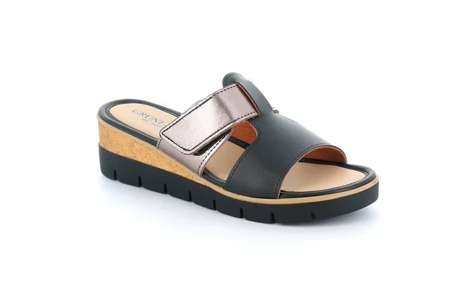Komfort-Sandale mit Keil | PAFO CI3696 - schwarz