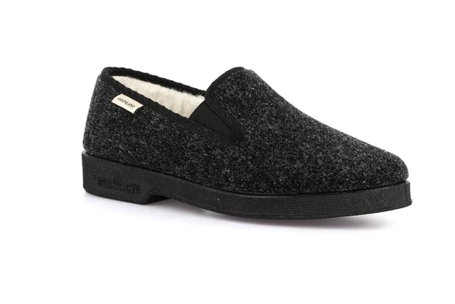 Padded men's slipper PA0011 - BLACK | Grünland