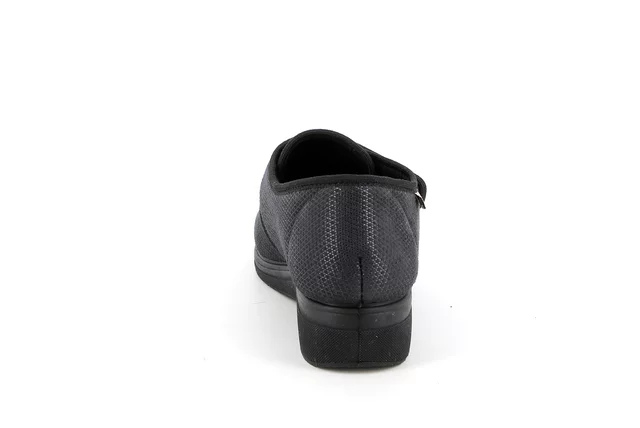 Stretch slipper with animalier effect | IRAE PA0597 - BLACK | Grünland