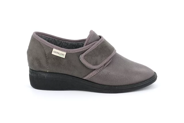 Stretch slipper with hook and loop closure | IRAE PA0598 - GREY | Grünland