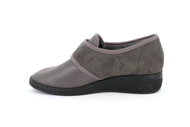 Stretch slipper with hook and loop closure | IRAE PA0598 - GREY | Grünland