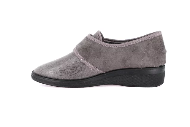 Stretch slipper with hook and loop closure | IRAE PA0598 - GREY | Grünland