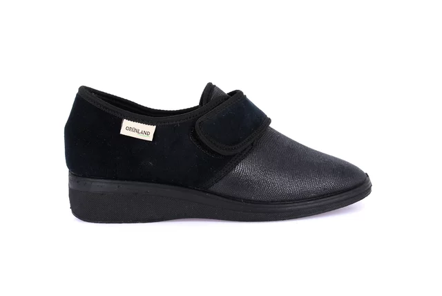 Stretch slipper with hook and loop closure | IRAE PA0598 - BLACK | Grünland