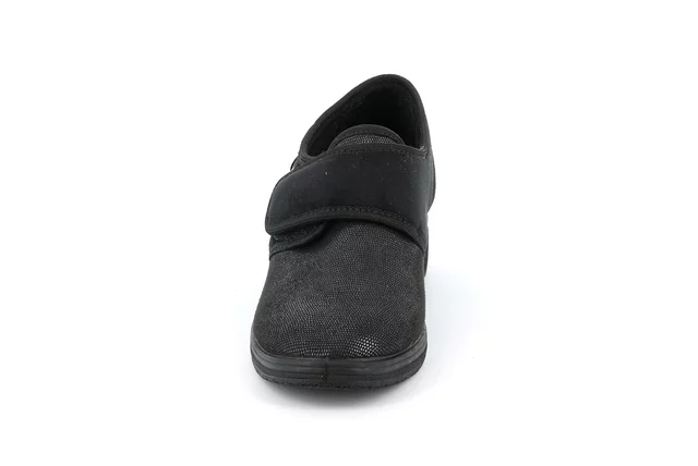 Stretch slipper with hook and loop closure | IRAE PA0598 - BLACK | Grünland