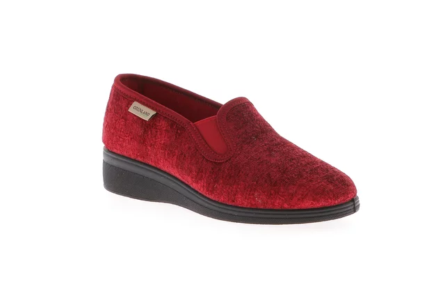 Wedge slipper in chenille | IRAE PA0672 - bordeaux