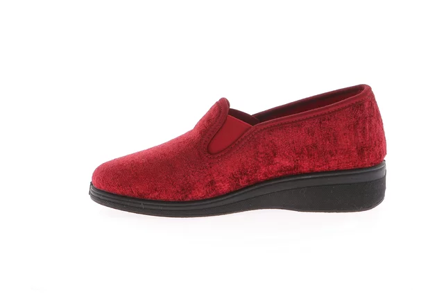 Wedge slipper in chenille | IRAE PA0672 - BORDEAUX | Grünland