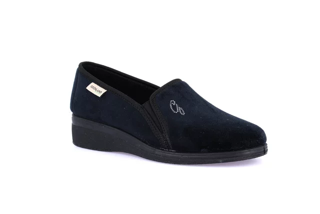 Women's slip-on slipper| IRAE PA1091 - BLACK | Grünland