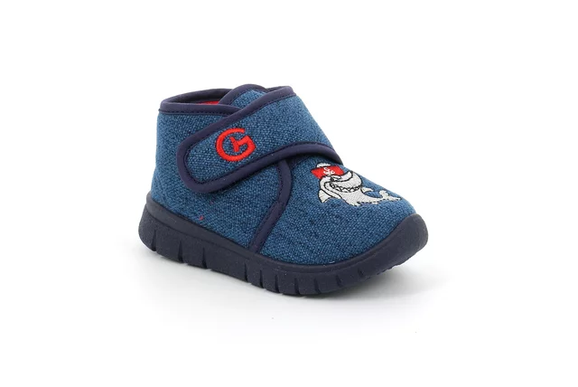 FITT Pantoffel mit Hai PA1137 - BLAU | Grünland Junior